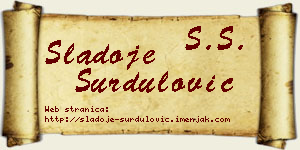 Sladoje Surdulović vizit kartica